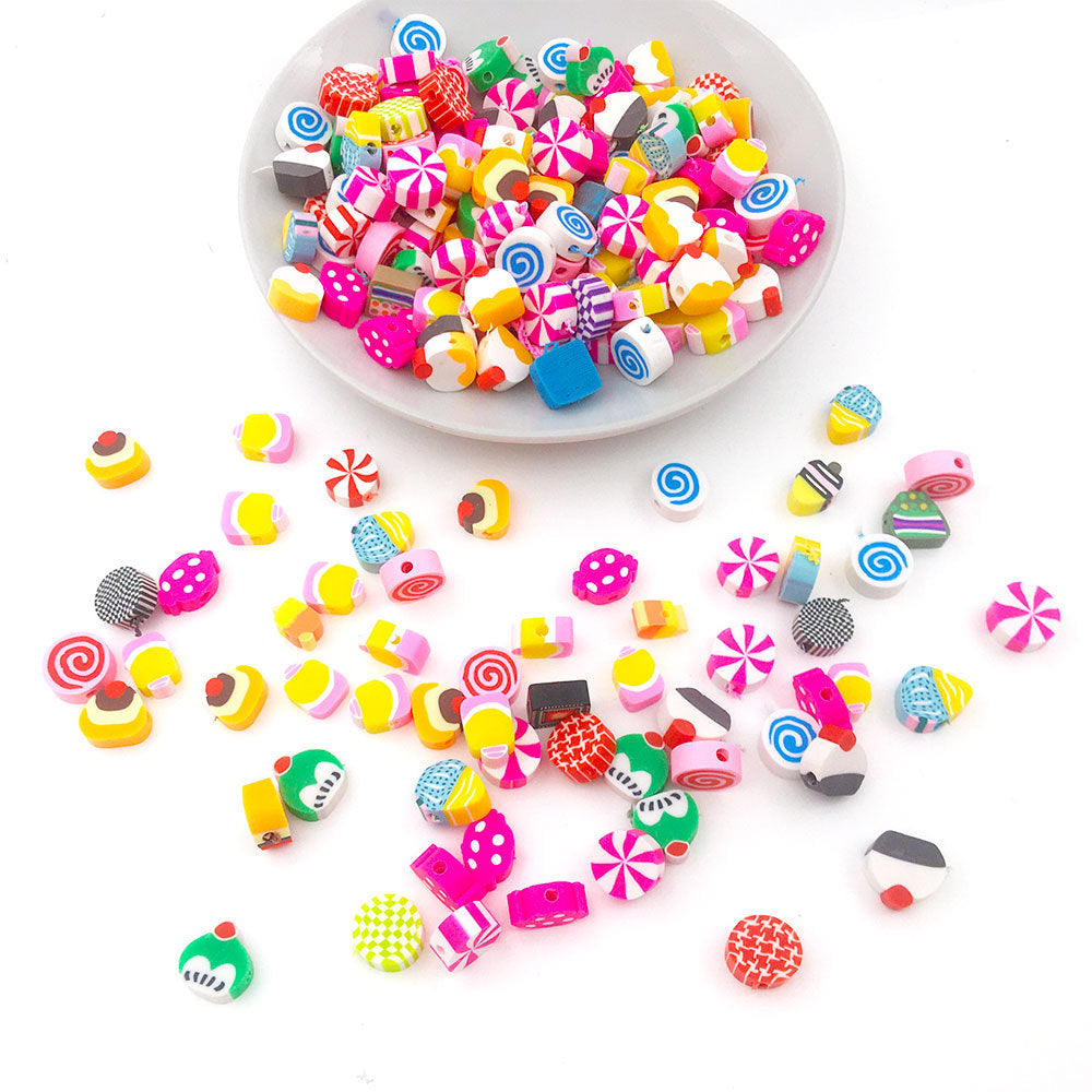 Wholesale 100PCS/Pack Fruit Soft Pottery Beads 9mm Bracelet Accessories